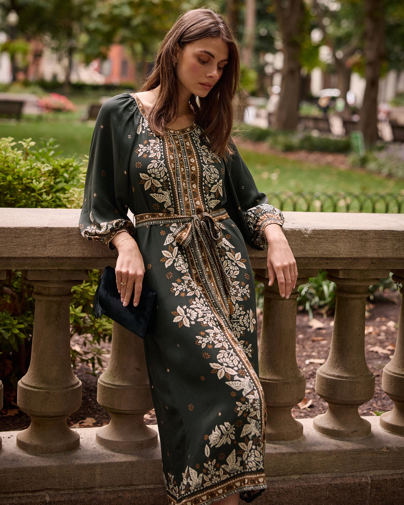Solstice Tapestry - Hunter Dress - Spruce
