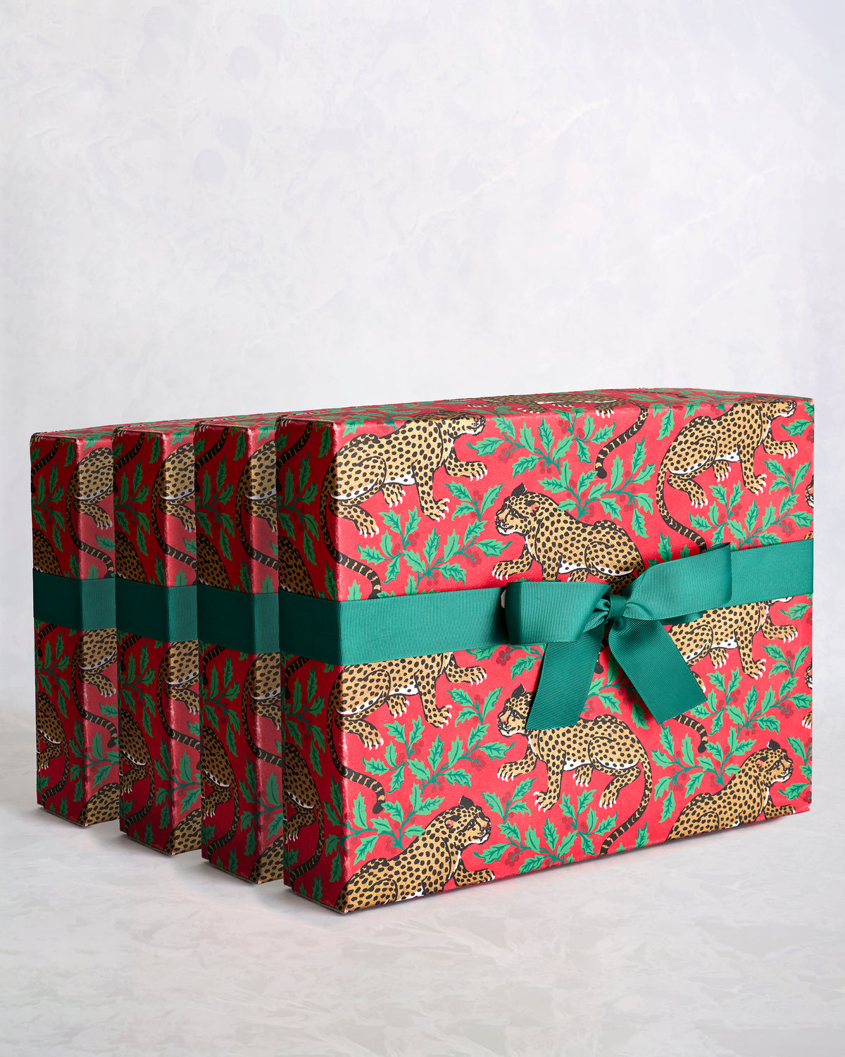 Winter Holly Bagheera - Set of 4 Handmade Gift Boxes - Multi