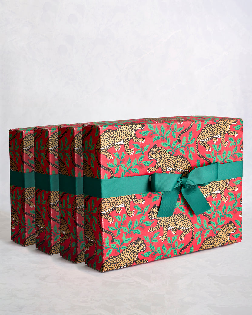Winter Holly Bagheera - Set of 4 Handmade Gift Boxes - Multi