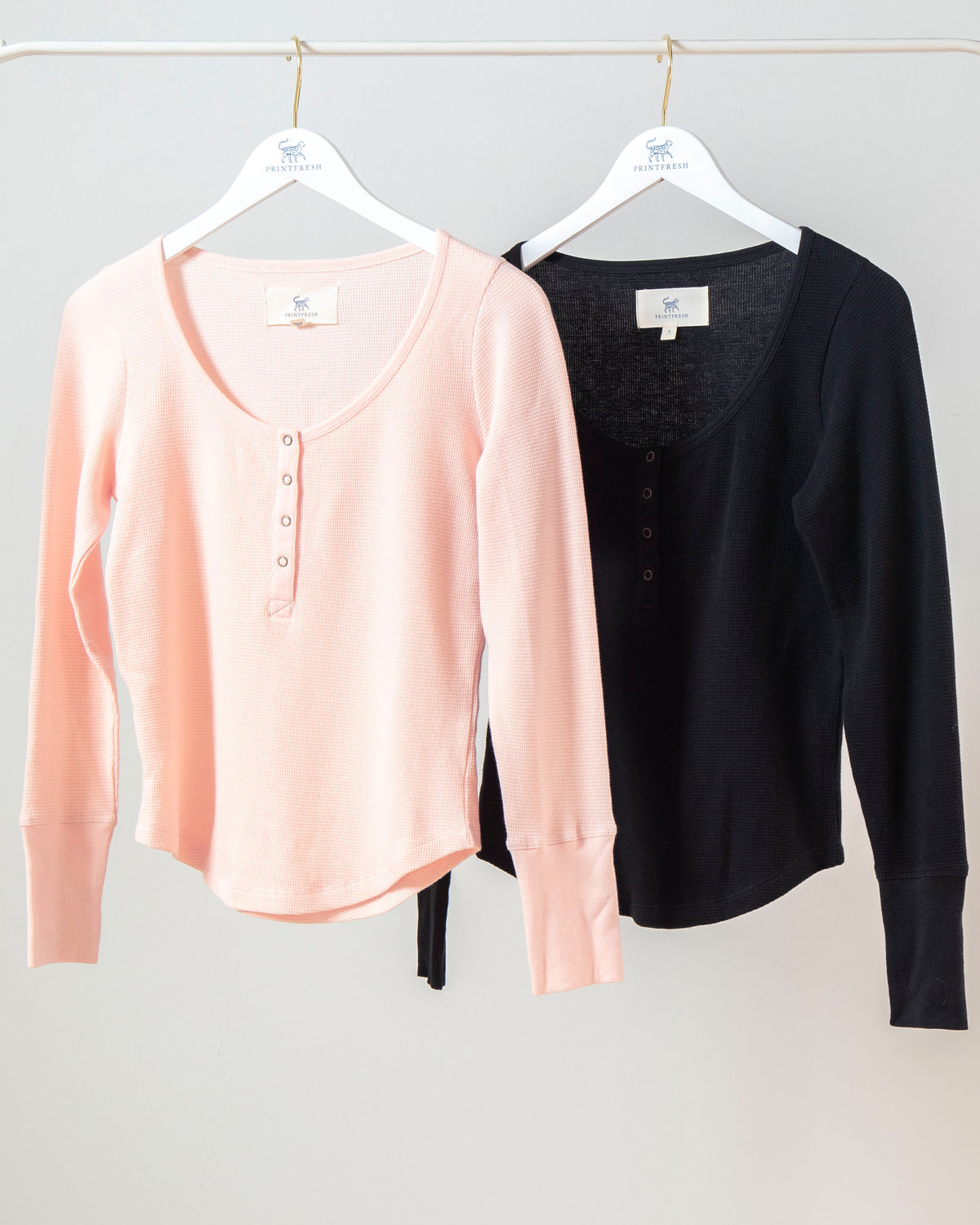 Whisper Cat Eye 2 Pack Cozy Henleys Shirt Bundle
