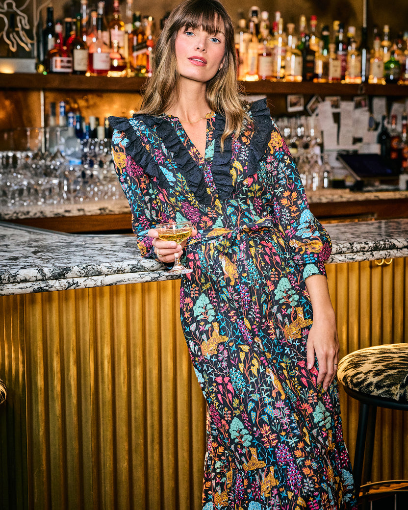 Garden Menagerie - Macy Dress - Ink - Printfresh