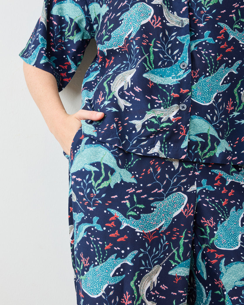 Arctic Sea Life - Eco Satin Wildest Dreams Set - Blue Chill