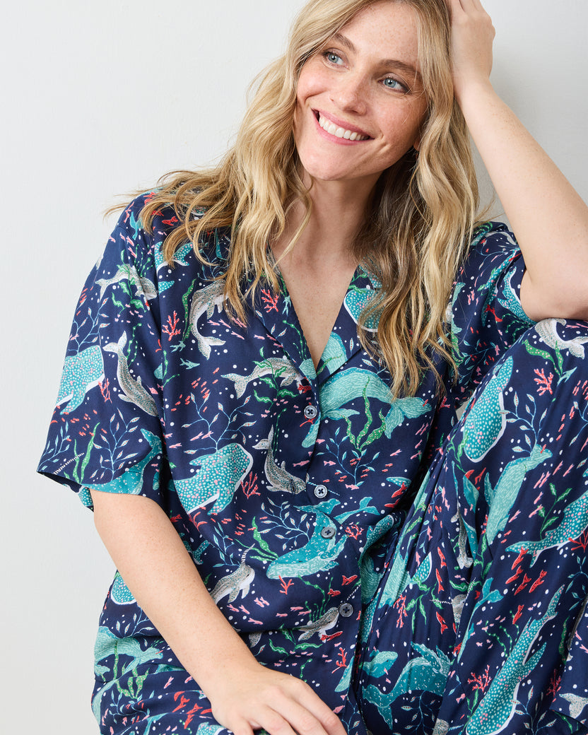 Arctic Sea Life - Eco Satin Wildest Dreams Set - Blue Chill - Printfresh