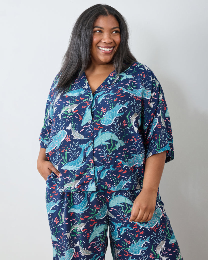 Arctic Sea Life - Tall Eco Satin Wildest Dreams Set - Blue Chill