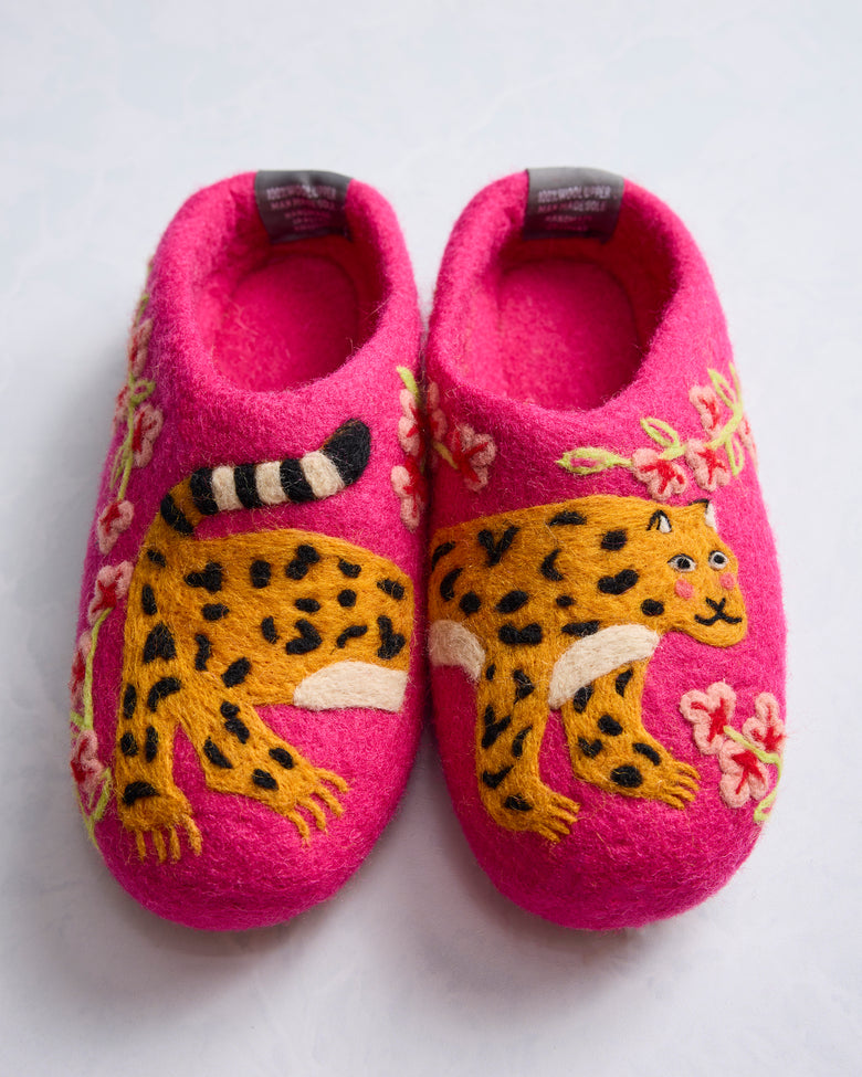 French Knot X PF - Bagheera Slipper - Hot Pink - Printfresh