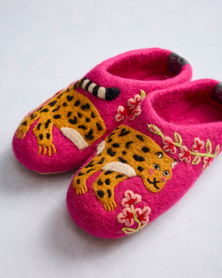 French Knot X PF - Bagheera Slipper - Hot Pink - Printfresh