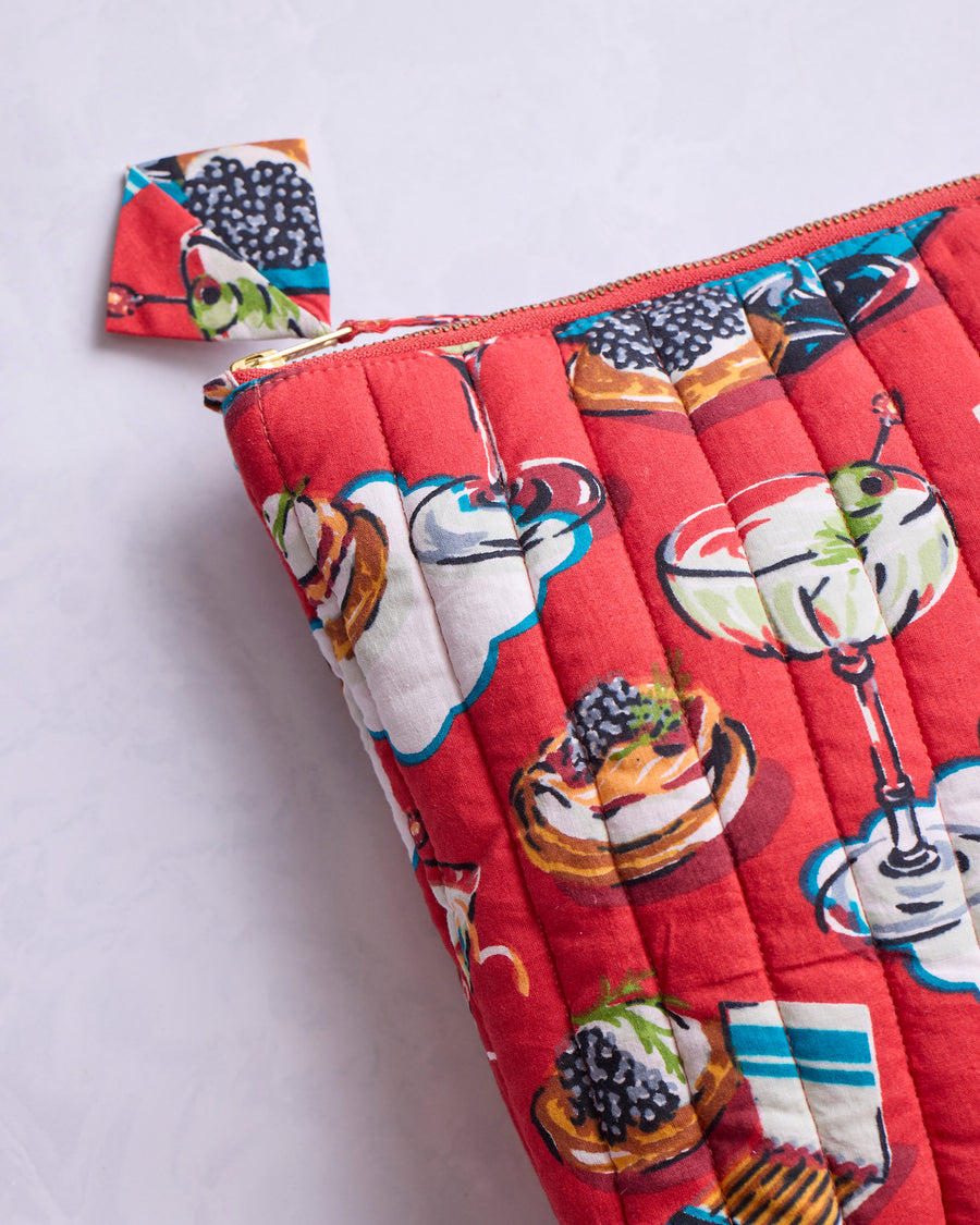 Blinis & Martinis - Essentials Pouch - Matchbook Red - Printfresh