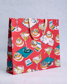 Blinis & Martinis - Handmade Gift Bag - Matchbook Red