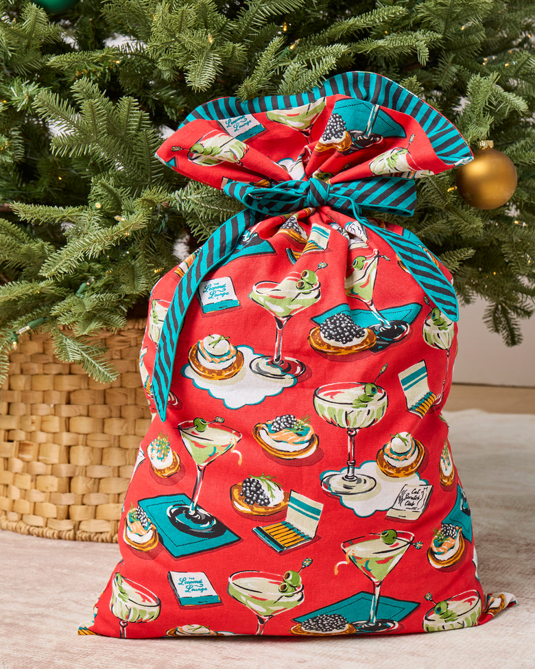 Blinis & Martinis - Gift Sack - Red - Printfresh