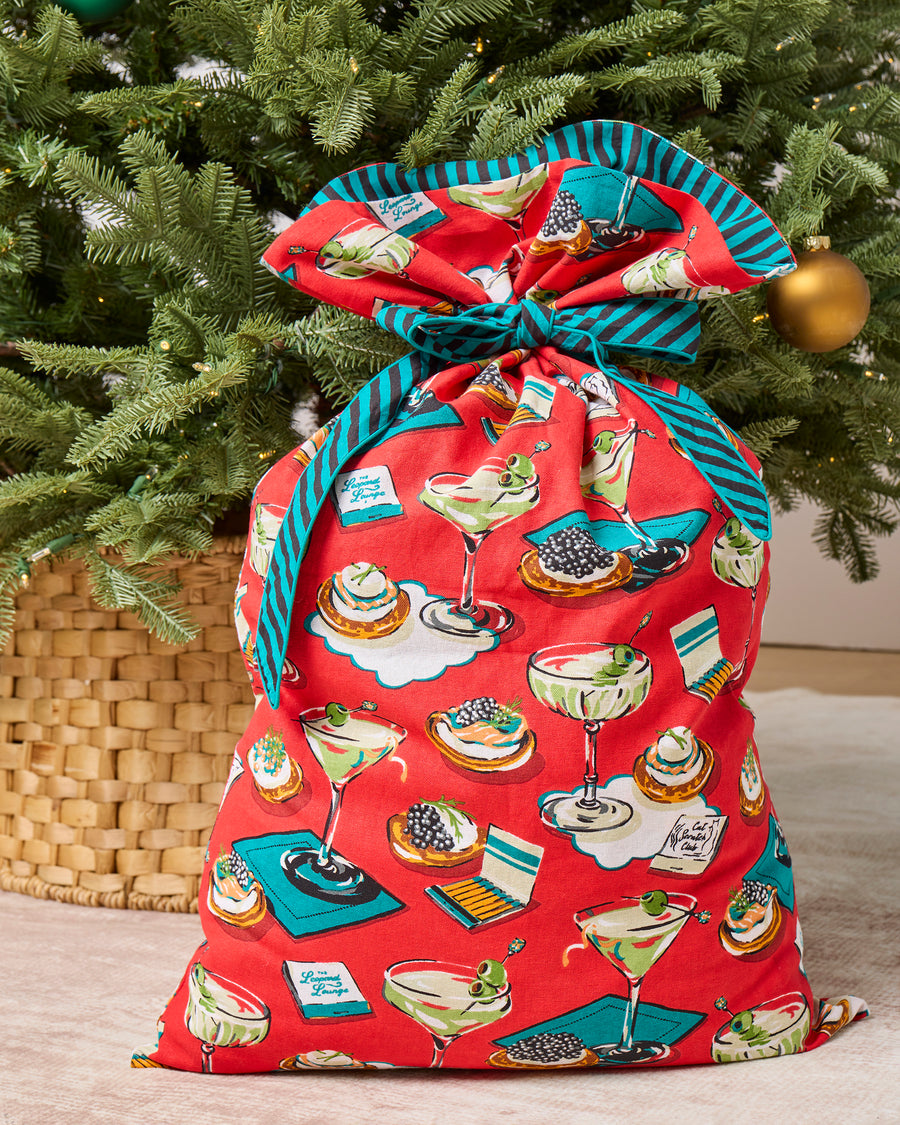 Blinis & Martinis - Gift Sack - Red - Printfresh