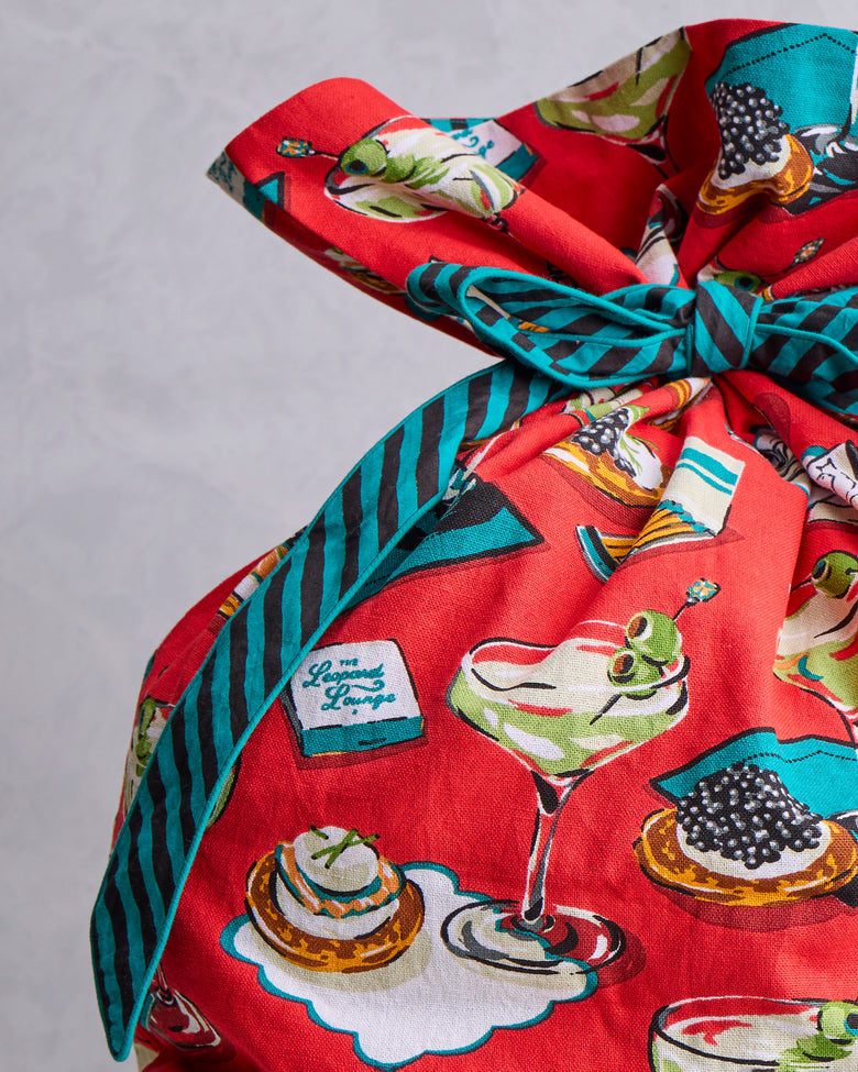 Blinis & Martinis - Gift Sack - Red - Printfresh