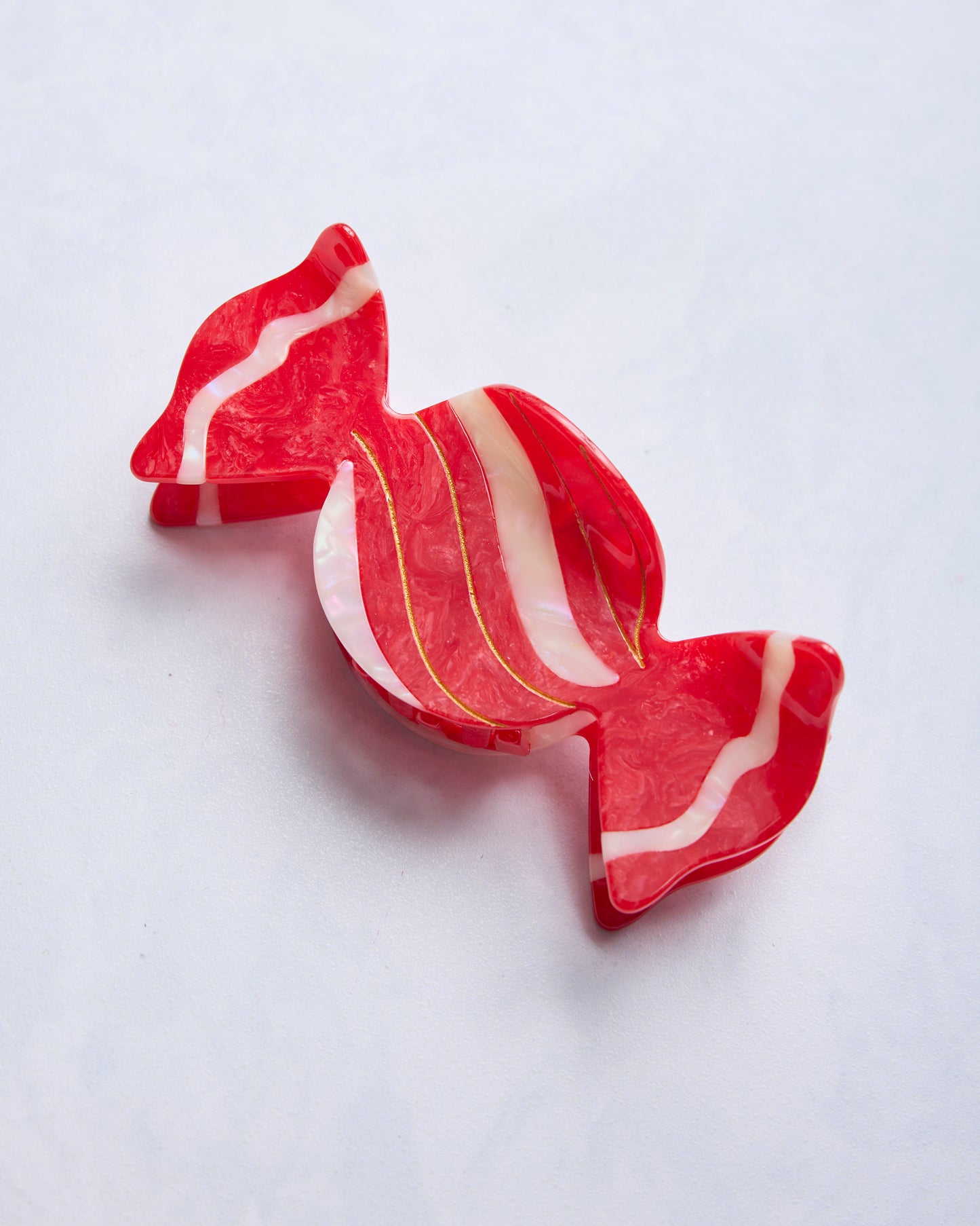 Red Combo - Hand Painted Bonbon Claw Hair Clip - Printfresh