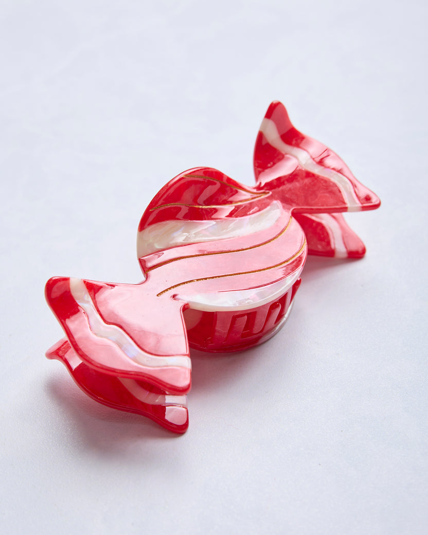 Red Combo - Hand Painted Bonbon Claw Hair Clip - Printfresh