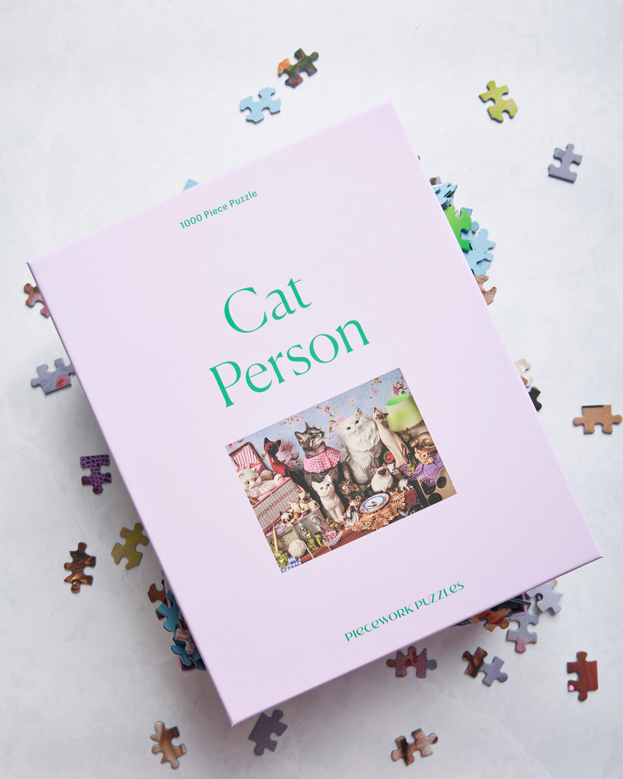 1000 Pieces - Cat Person - 1000 Piece Puzzle - Piecework Puzzles - Printfresh