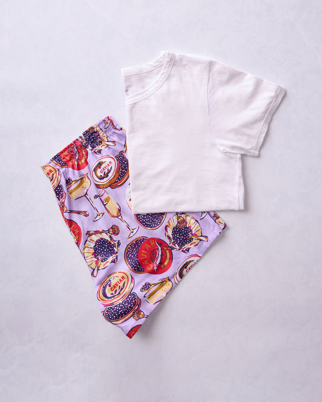Champagne & Caviar - Eco Satin Boyfriend Boxers & Saturday Tee Bundle ...