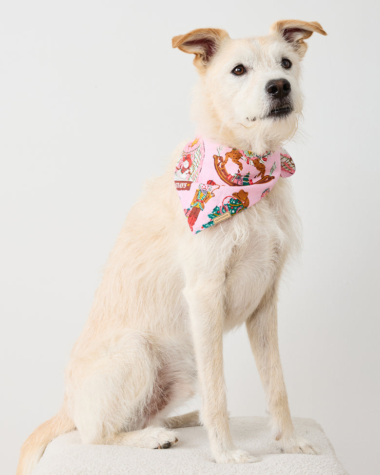 Cowboy Christmas - Pet Bandana - Pink Boots - Printfresh