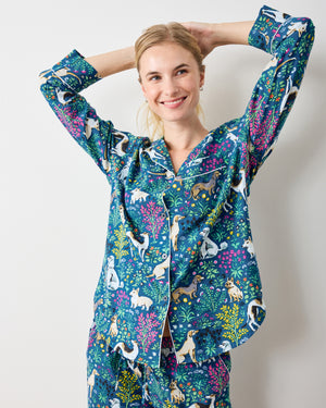 Must Love Dogs - Lightweight Flannel Long PJ Set - Indigo