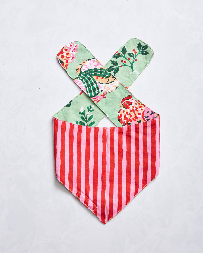 Holiday Hens - Pet Bandana - Sage - Printfresh