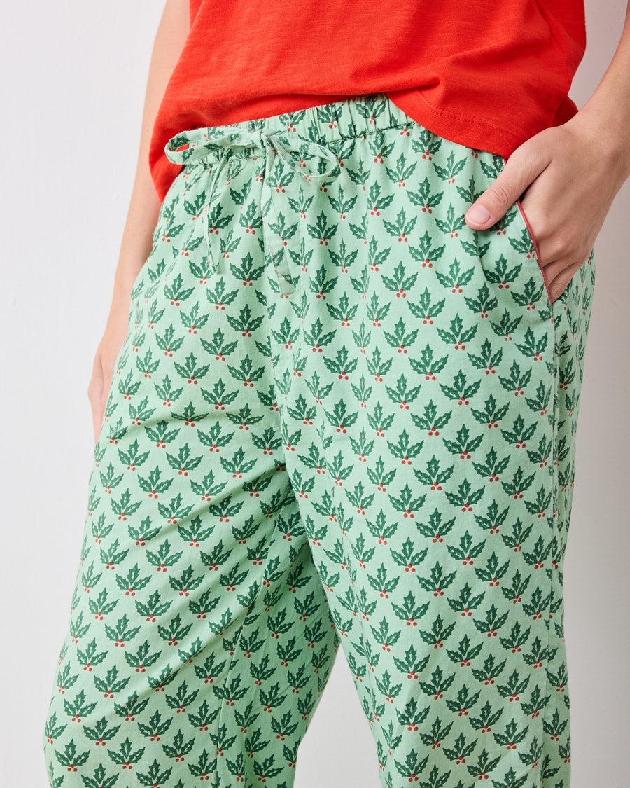Holly Berry - PJ Pants - Sage - Printfresh