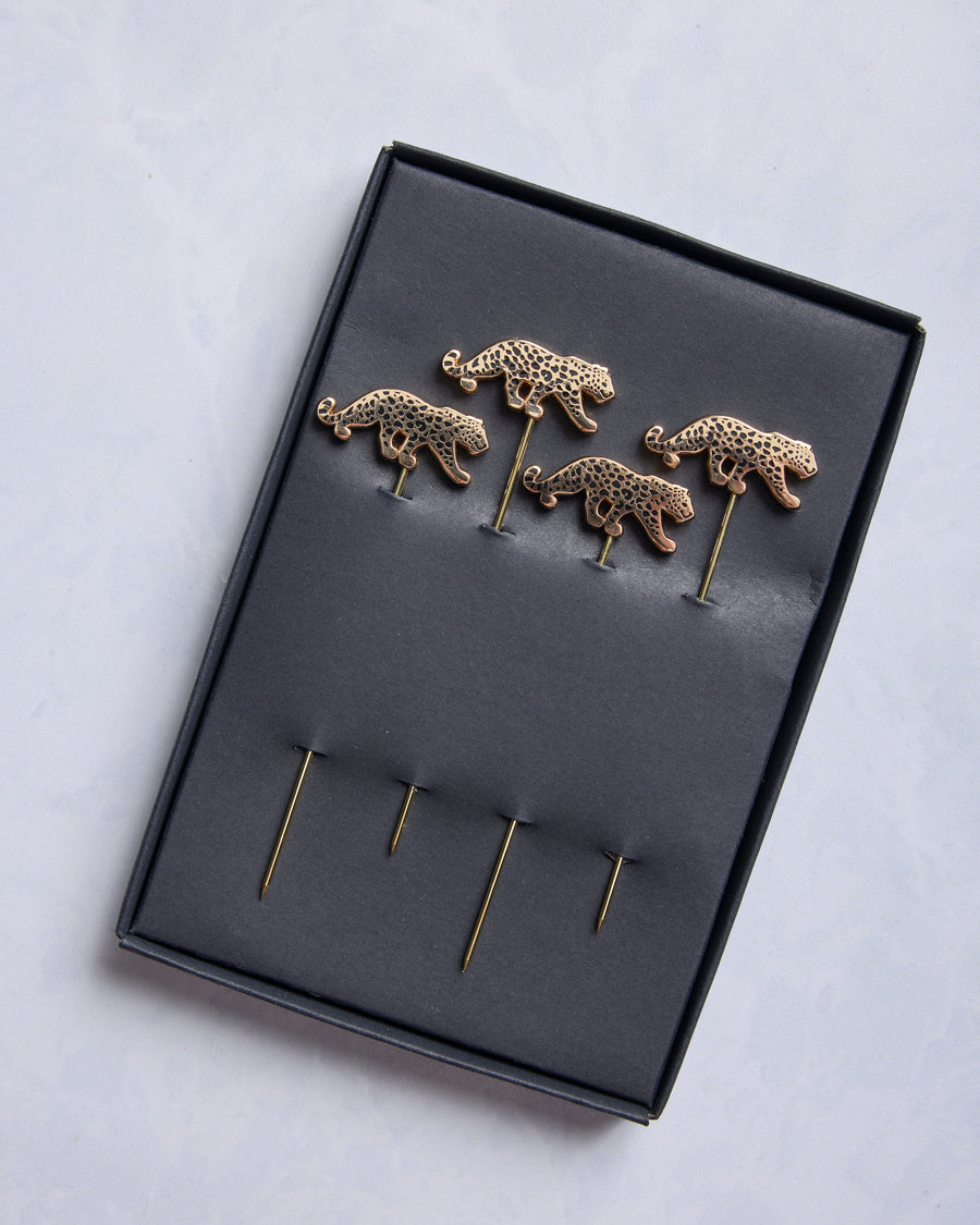 Gold - Leopard Cocktail Picks - Printfresh