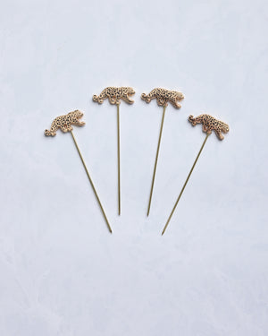 Gold - Leopard Cocktail Picks
