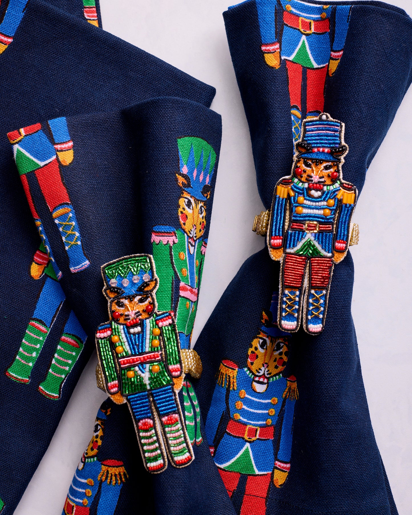 Leopard Nutcracker Tablescape Bundle - Navy - Printfresh