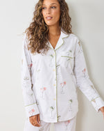Martini Hour - Embroidered Long PJ Set - Cloud - Printfresh