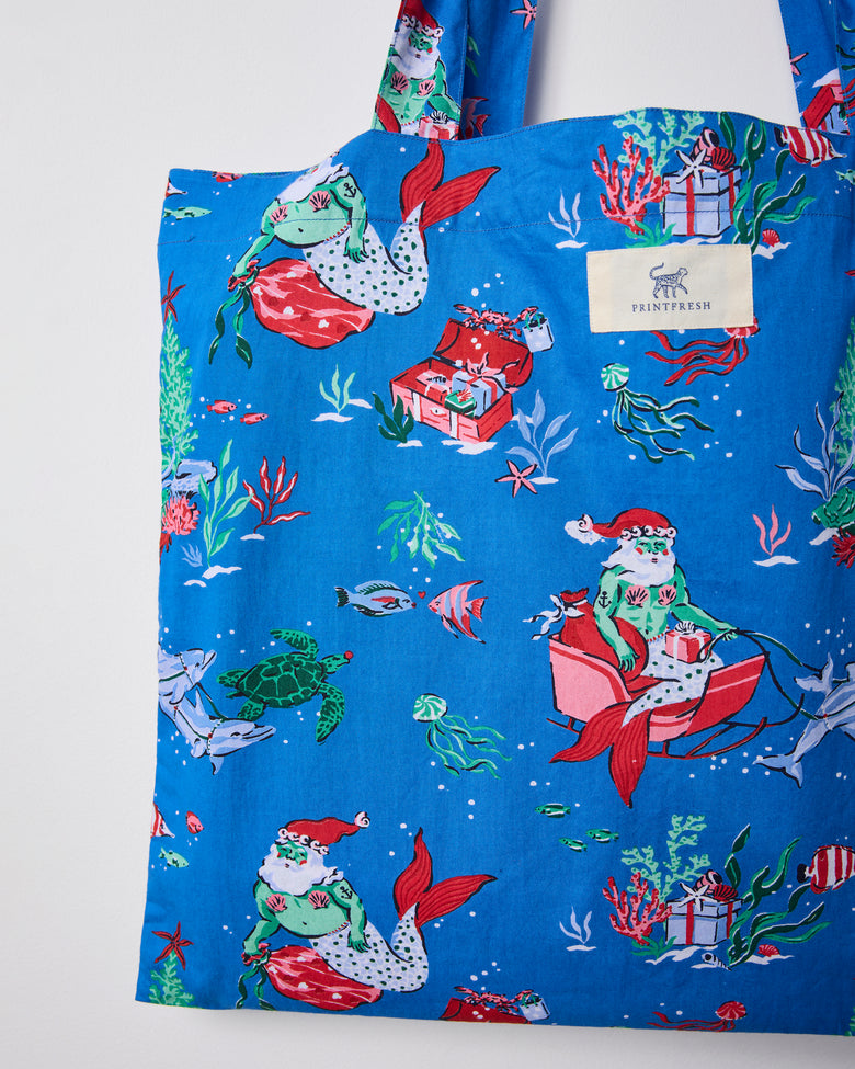 Merry Mermen - Go To Tote - Dolphin Tail - Printfresh