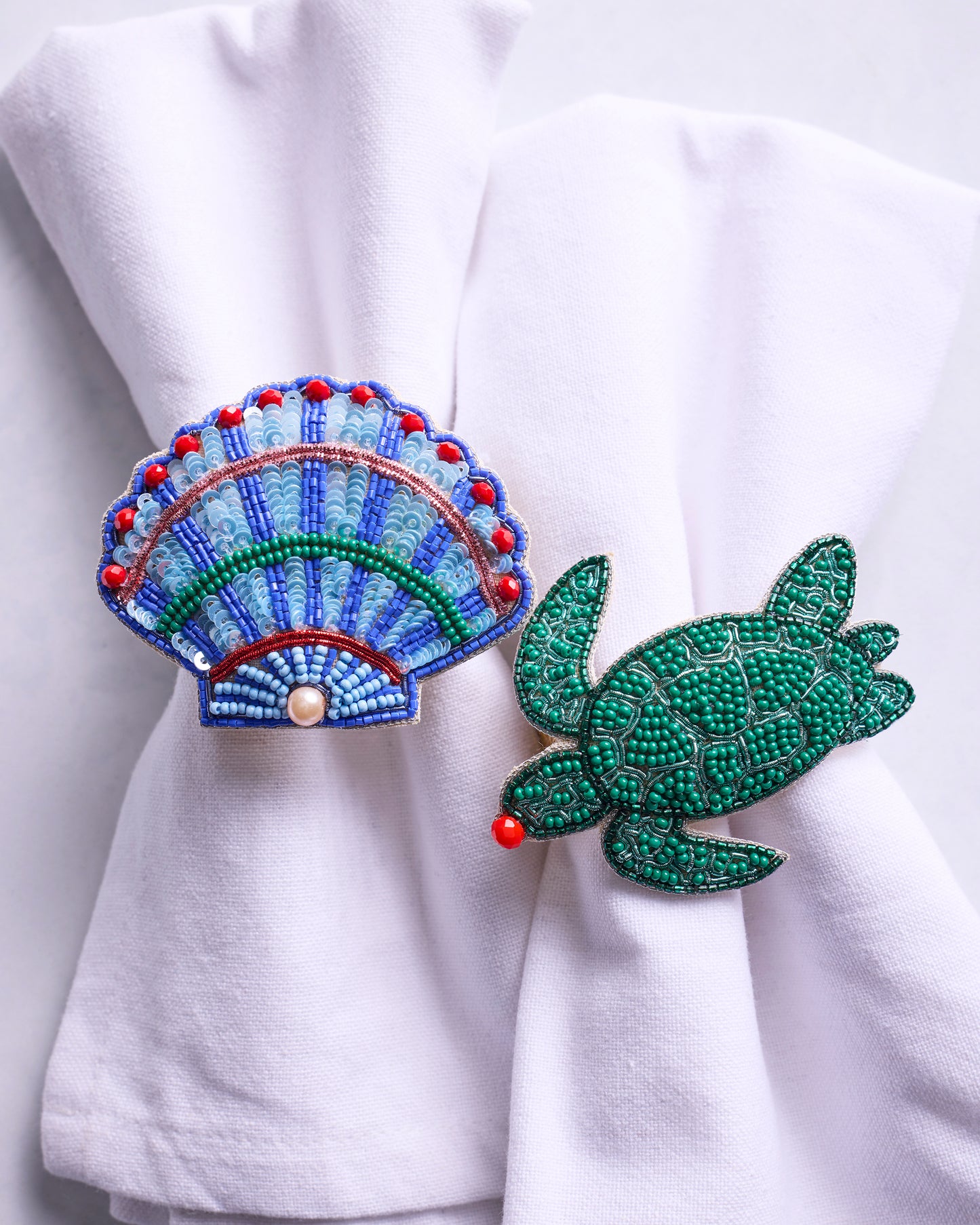 Merry Mermen - Napkin Ring Set Of 4 - Multi - Printfresh