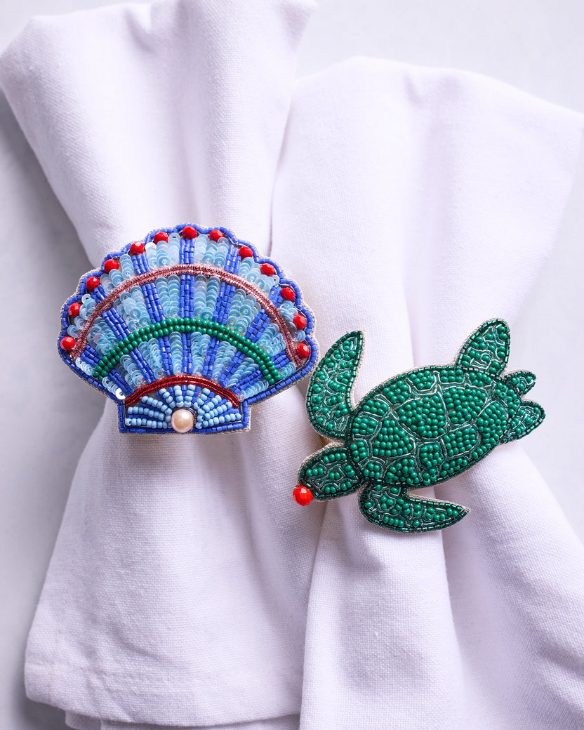Merry Mermen - Napkin Ring Set Of 4 - Multi - Printfresh