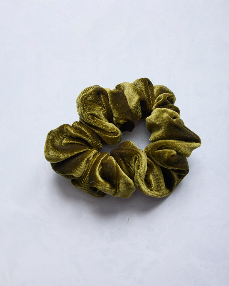 Green - Mini Velvet Scrunchie - Printfresh