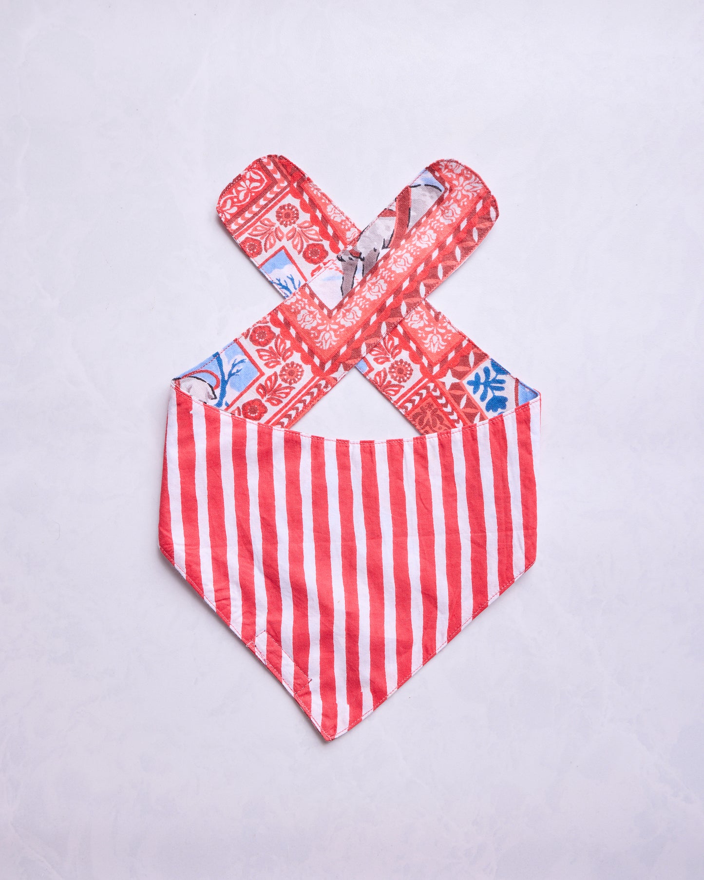 Reindeer Games - Lightweight Flannel Pet Bandana - Red Sleigh - Printfresh