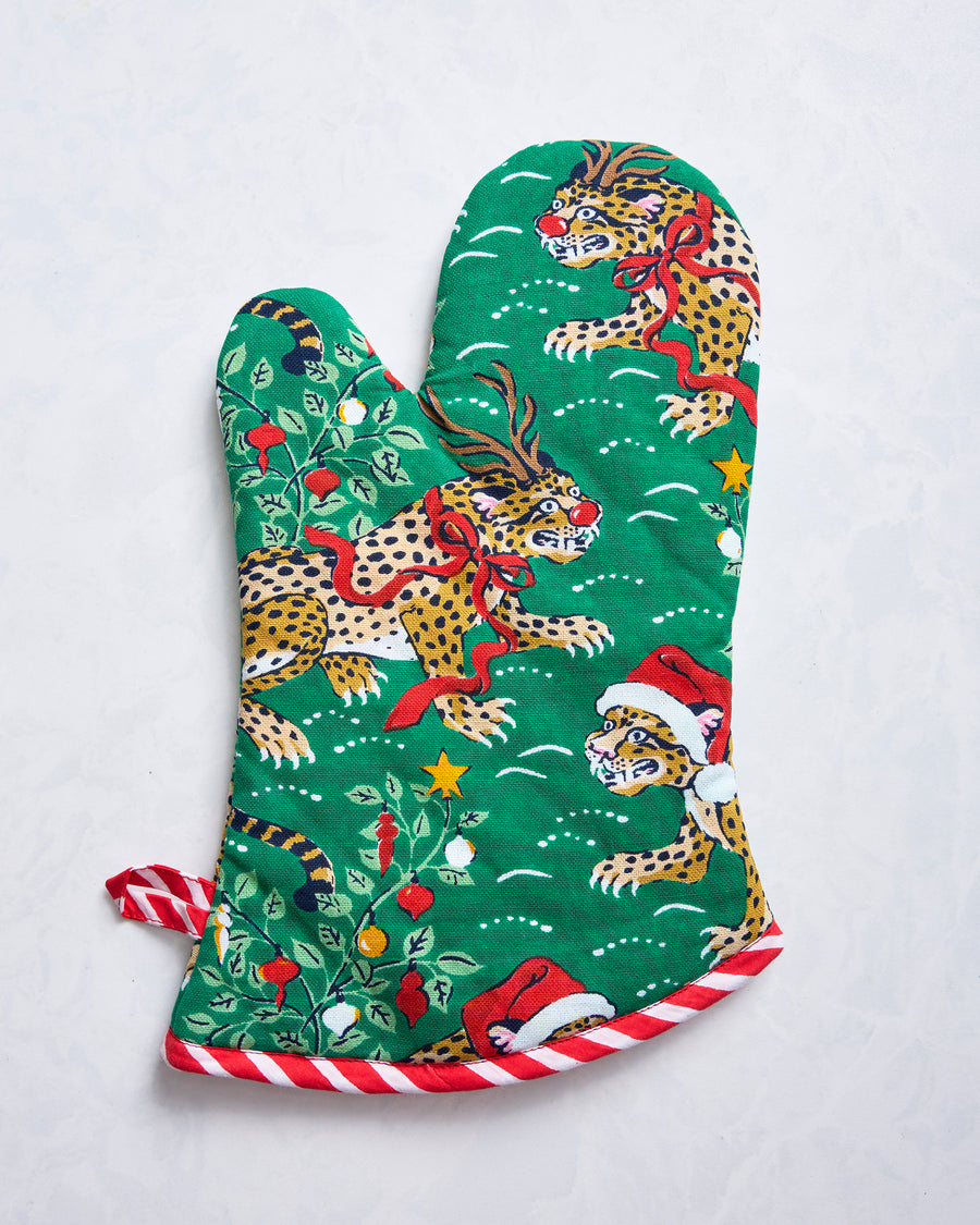 Very Merry Bagheera - Oven Mitt - Mistletoe - Printfresh