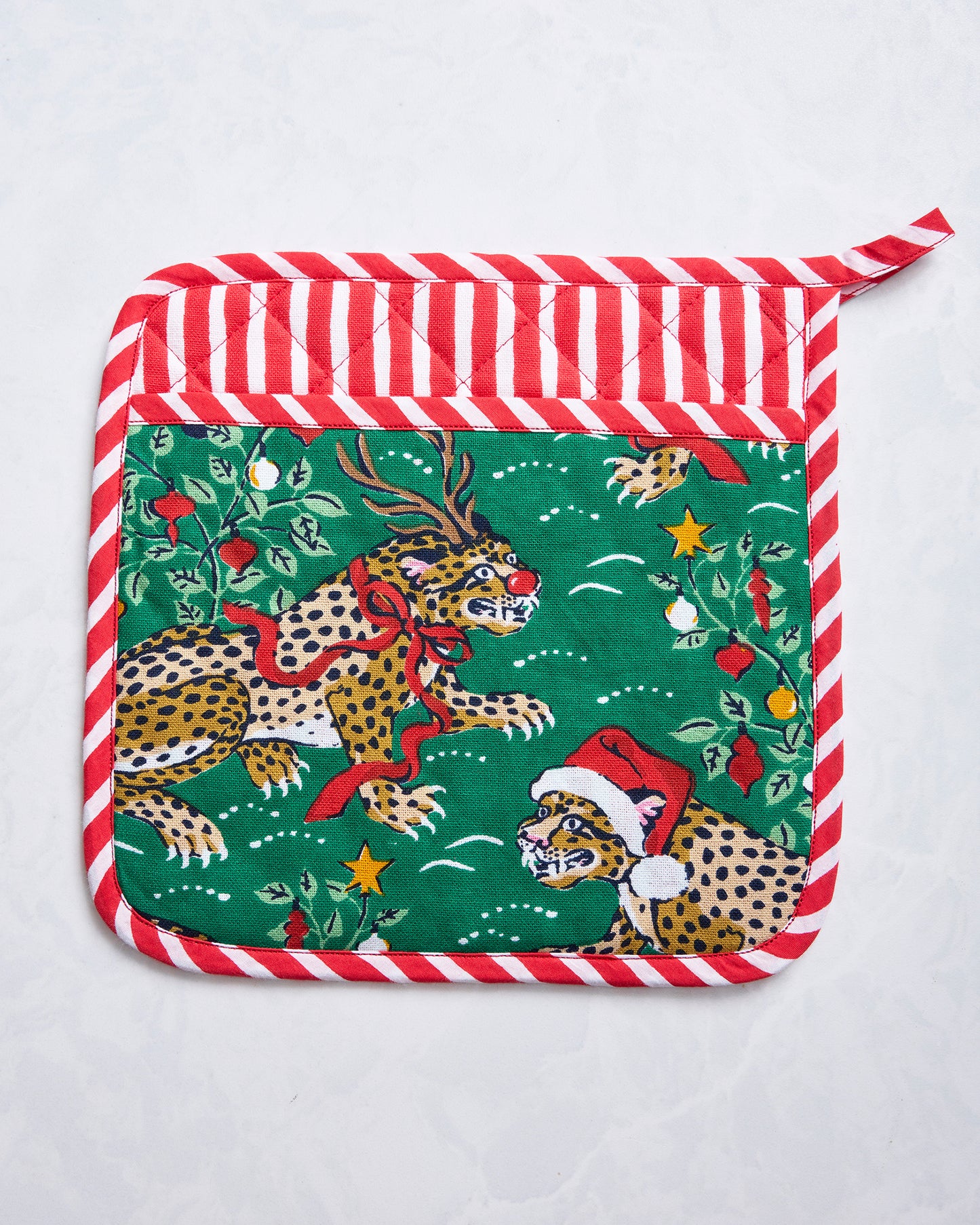 Very Merry Bagheera - Pot Holder - Mistletoe - Printfresh