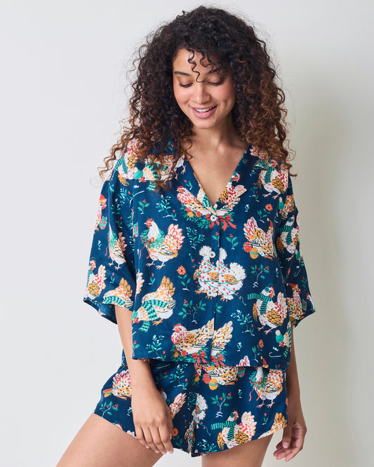Holiday Hens - Eco Satin Sweet Dreams Set - Winter Night