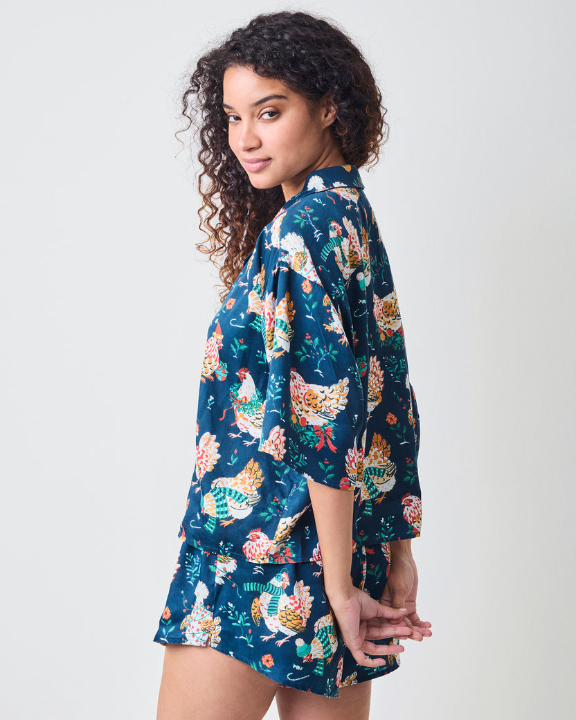 Holiday Hens - Eco Satin Sweet Dreams Set - Winter Night