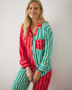 Holiday Stripes - Long PJ Set - Spearmint & Peppermint - Printfresh