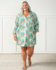 Holly Jolly Bagheera - Flannel Sleep Shirt - Frosted Mint - Printfresh