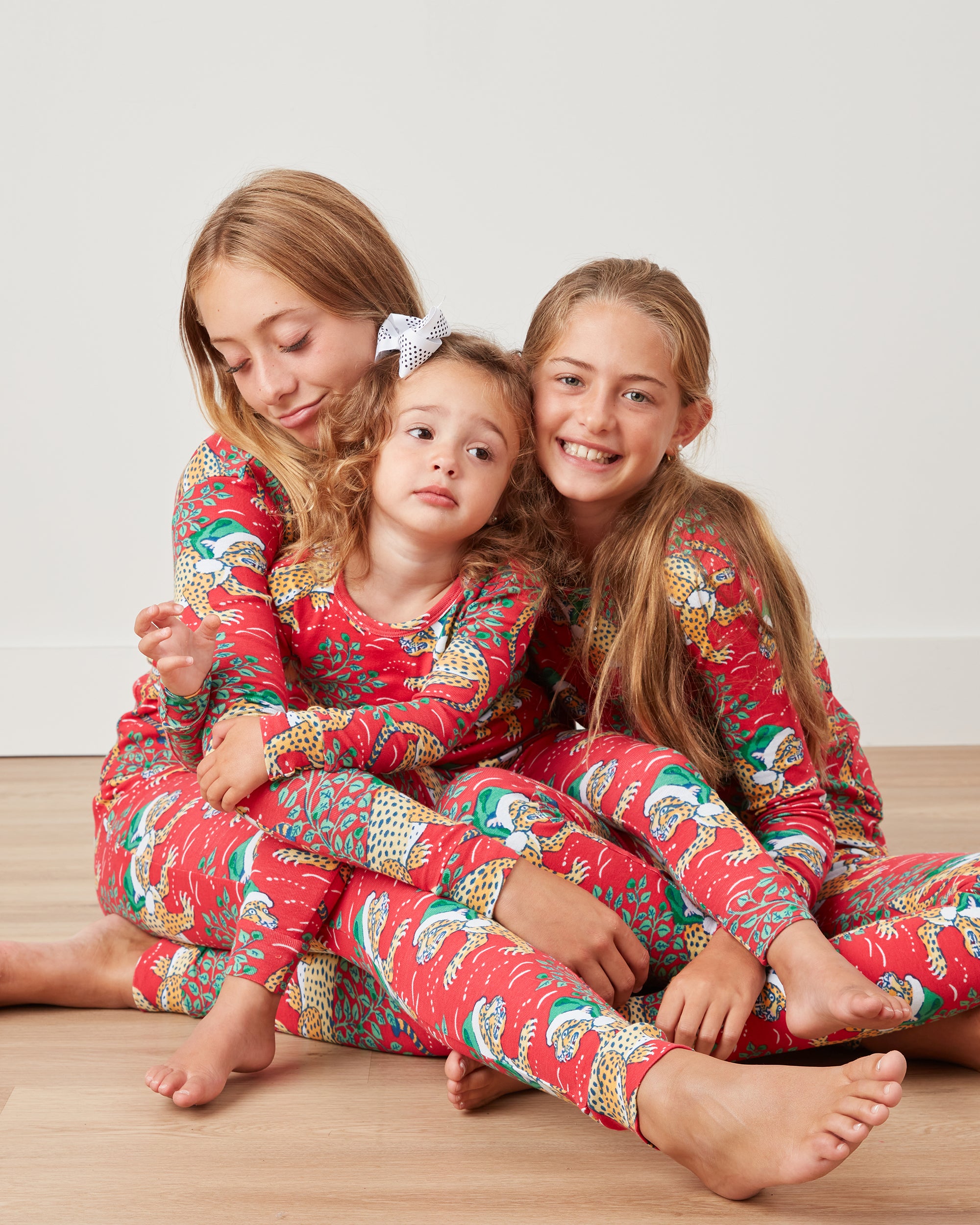 Holly Jolly Bagheera - Kids PJ Set - Ruby - Printfresh