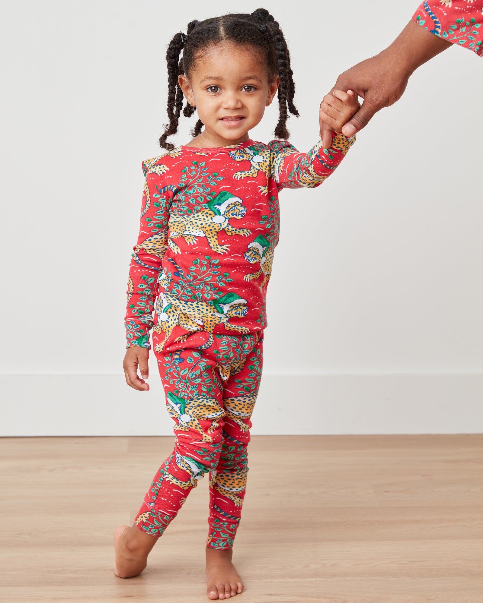 Holly Jolly Bagheera - Kids PJ Set - Ruby - Printfresh