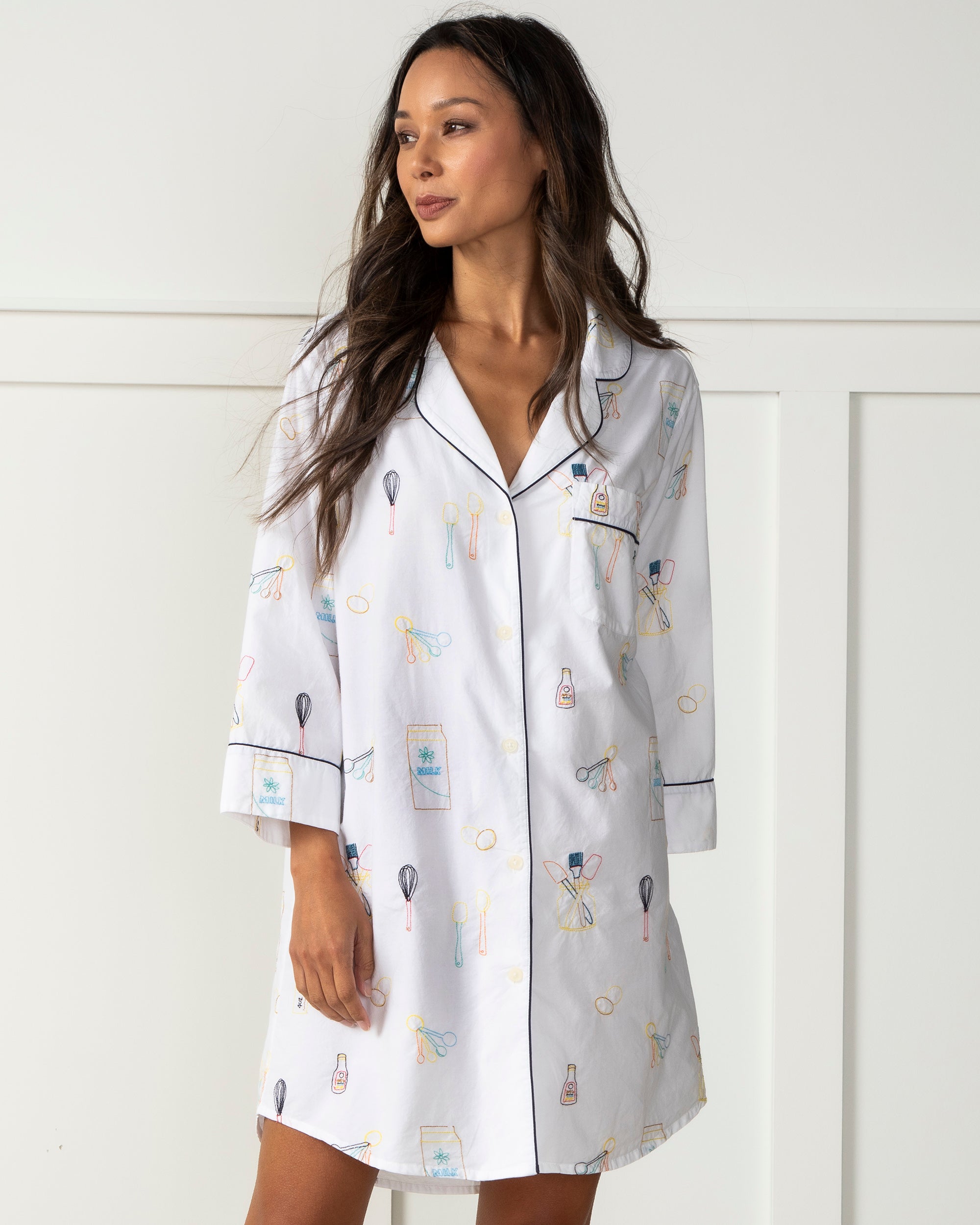 Home Chef - Women's Cotton Sleep Shirt - Icing