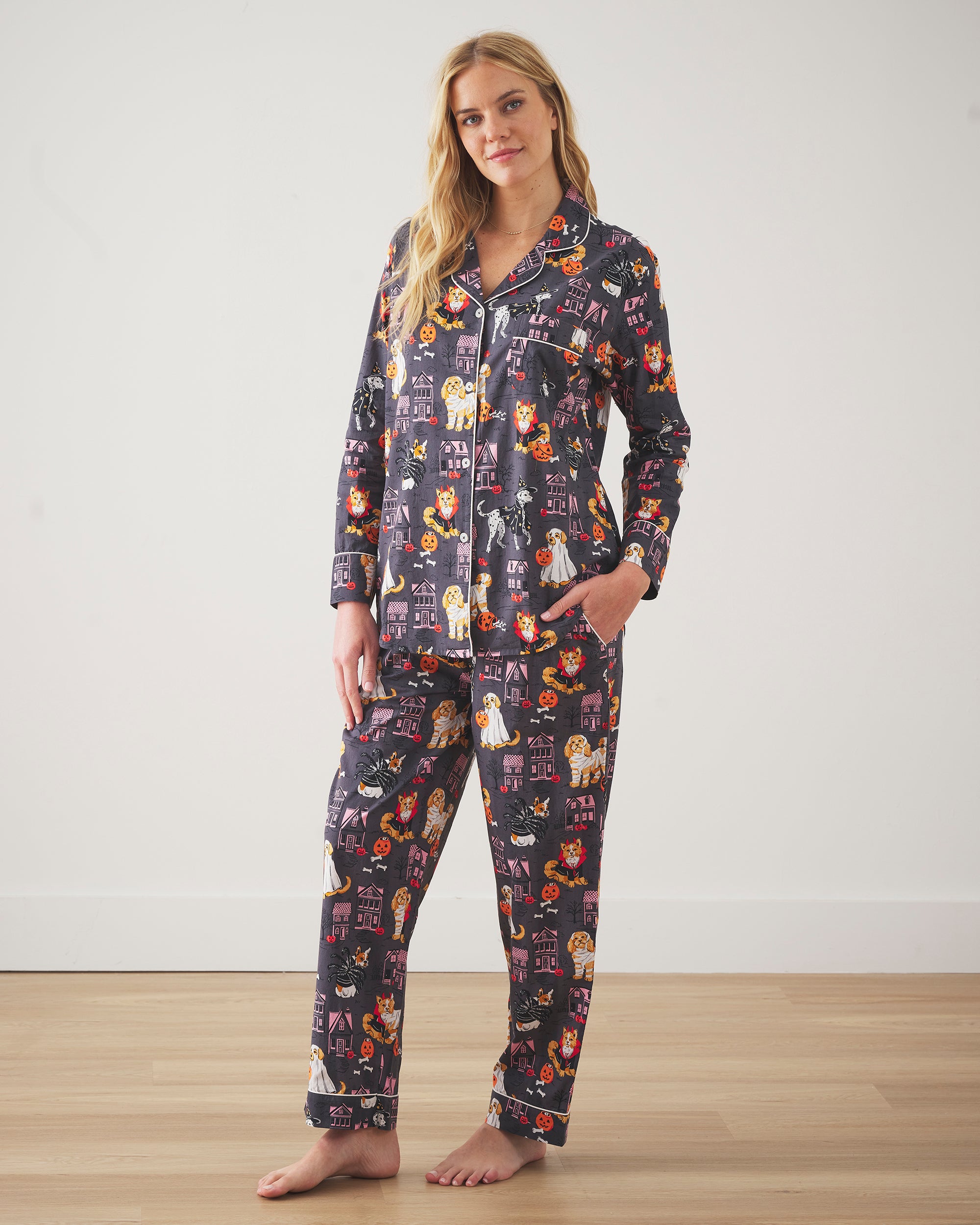 Howloween Night - Tall Long PJ Set - Moon Rock - Printfresh