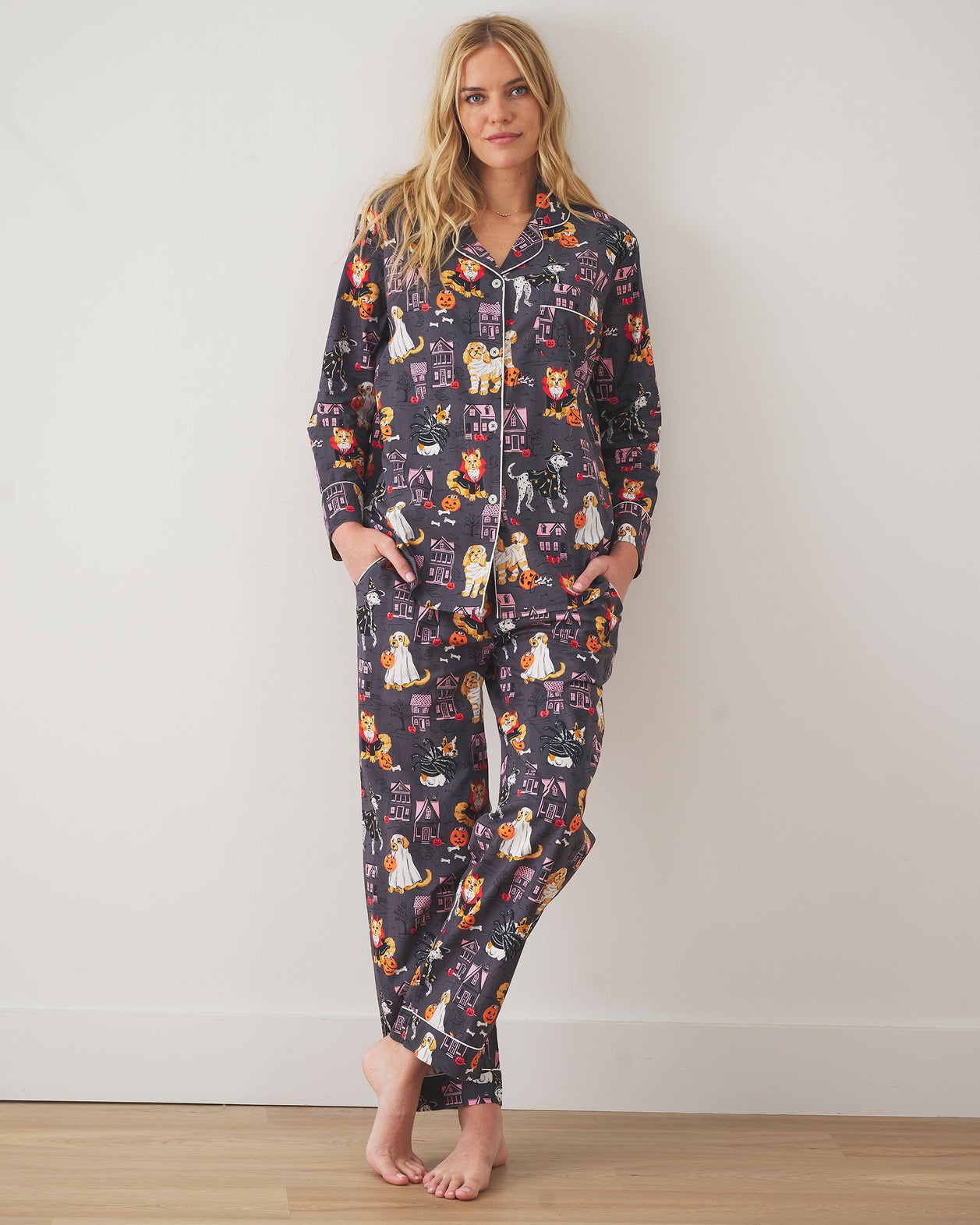 Howloween Night - Tall Long PJ Set - Moon Rock - Printfresh