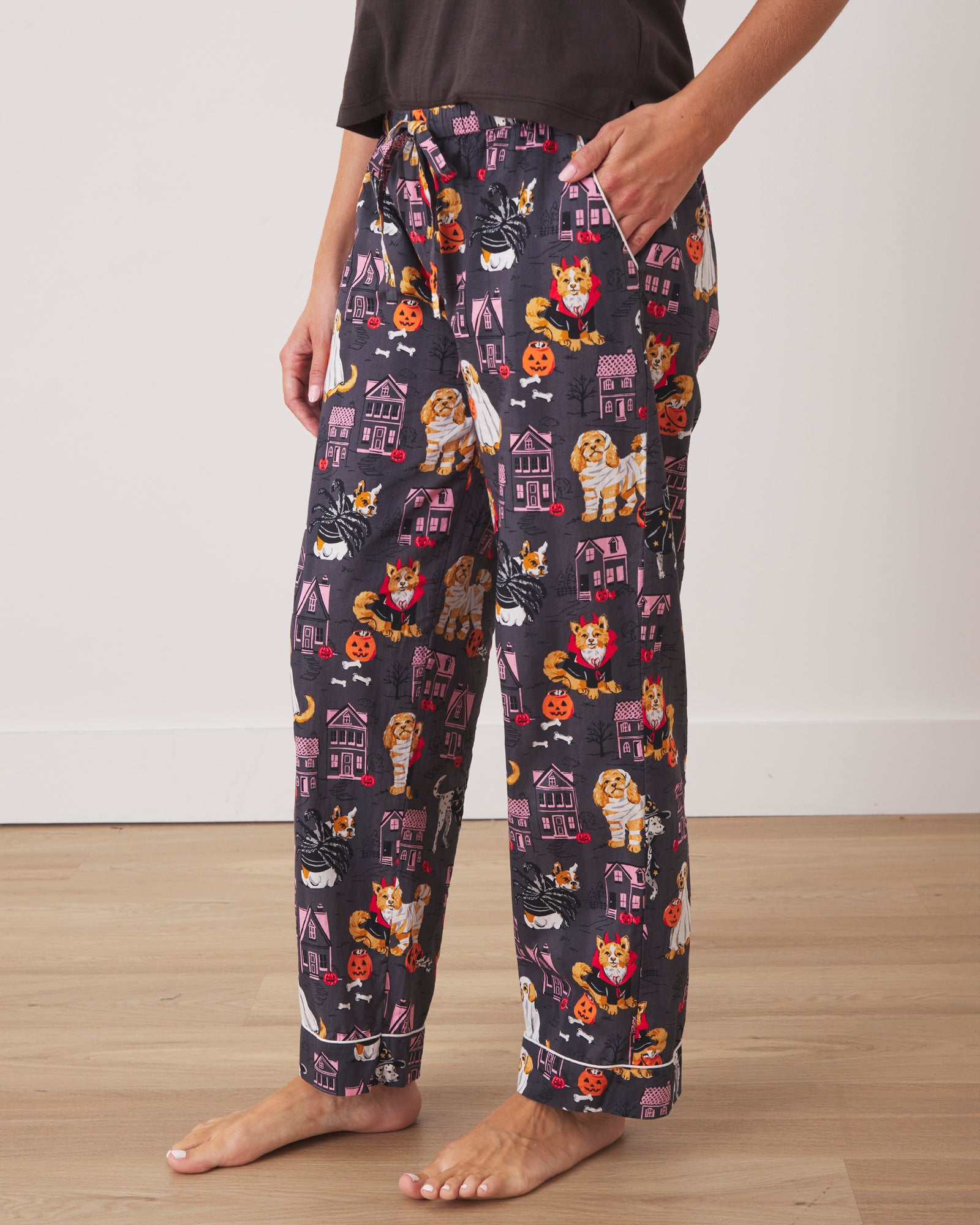 Howloween Night - PJ Pants - Moon Rock - Printfresh