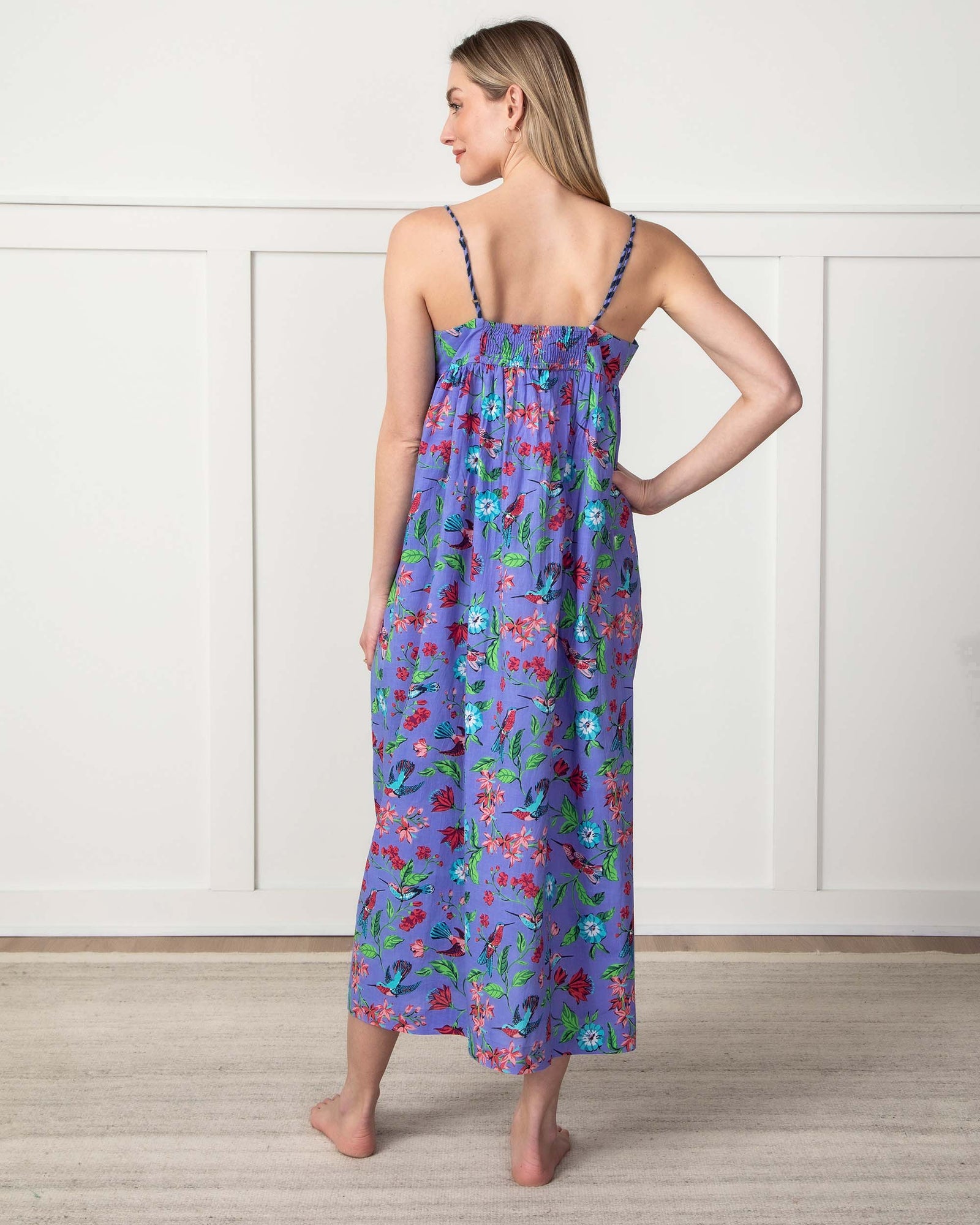 Hummingbird Haven - Daydream Nightgown - Crocus - Printfresh