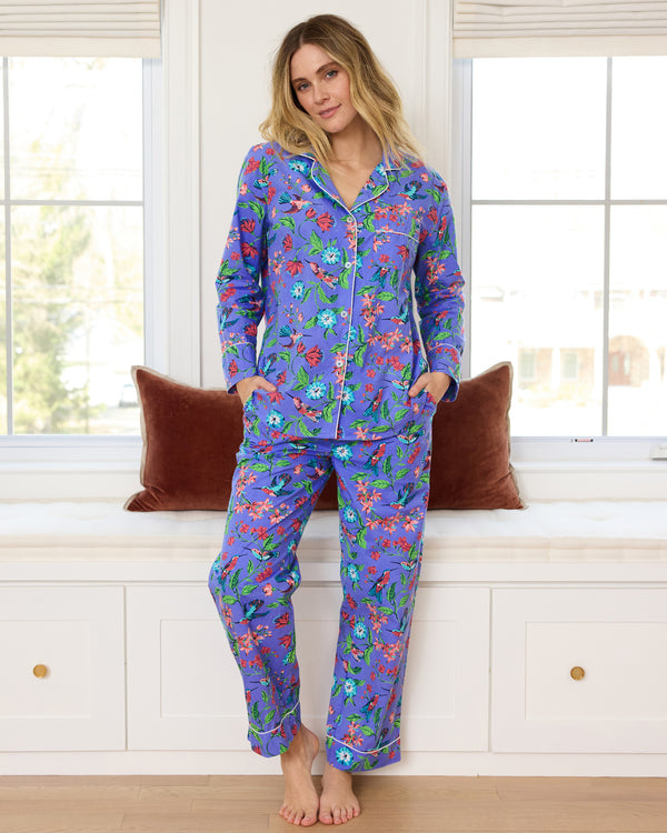 Hummingbird Haven - Petite Long PJ Set - Crocus - Printfresh