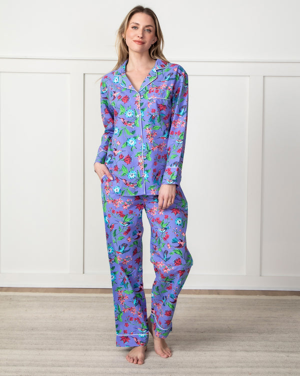 Hummingbird Haven - Petite Long PJ Set - Crocus - Printfresh