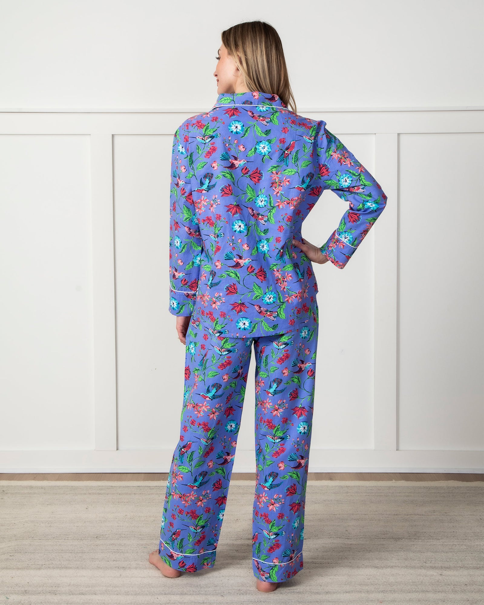 Hummingbird Haven - Petite Long PJ Set - Crocus - Printfresh