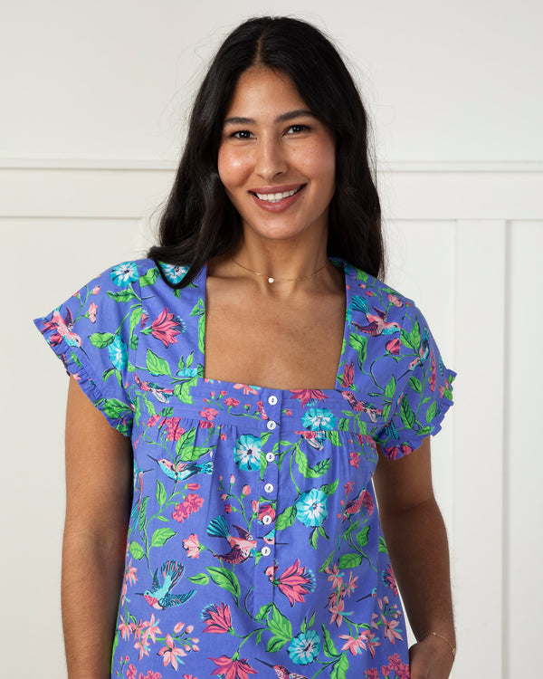 Hummingbird Haven - Pintuck Cropped Set - Crocus - Printfresh