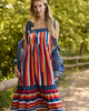 In Season Stripes - Way Around Dress - Garnet Glow - Printfresh